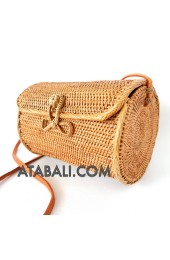Ata big barrel bag with ribbon